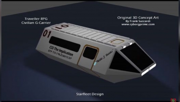 Traveller RPG Civilian G-Carrier 3D Concept Design