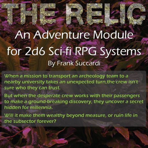 the relic - an adventure module for sci-fi rpg vtt roll20