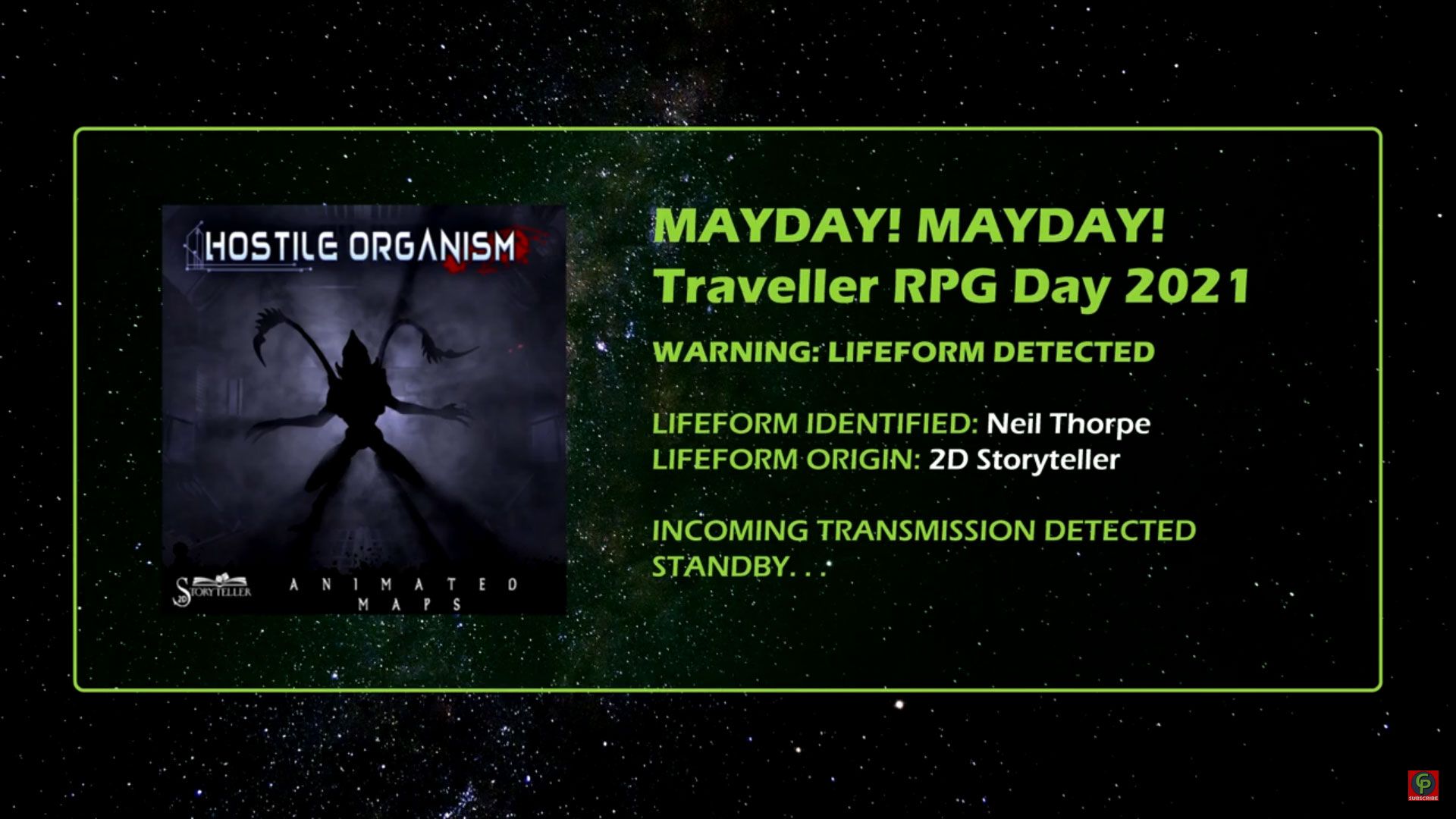 neil thorpe of 2d storyteller Interview Traveller RPG Mayday 2021 title