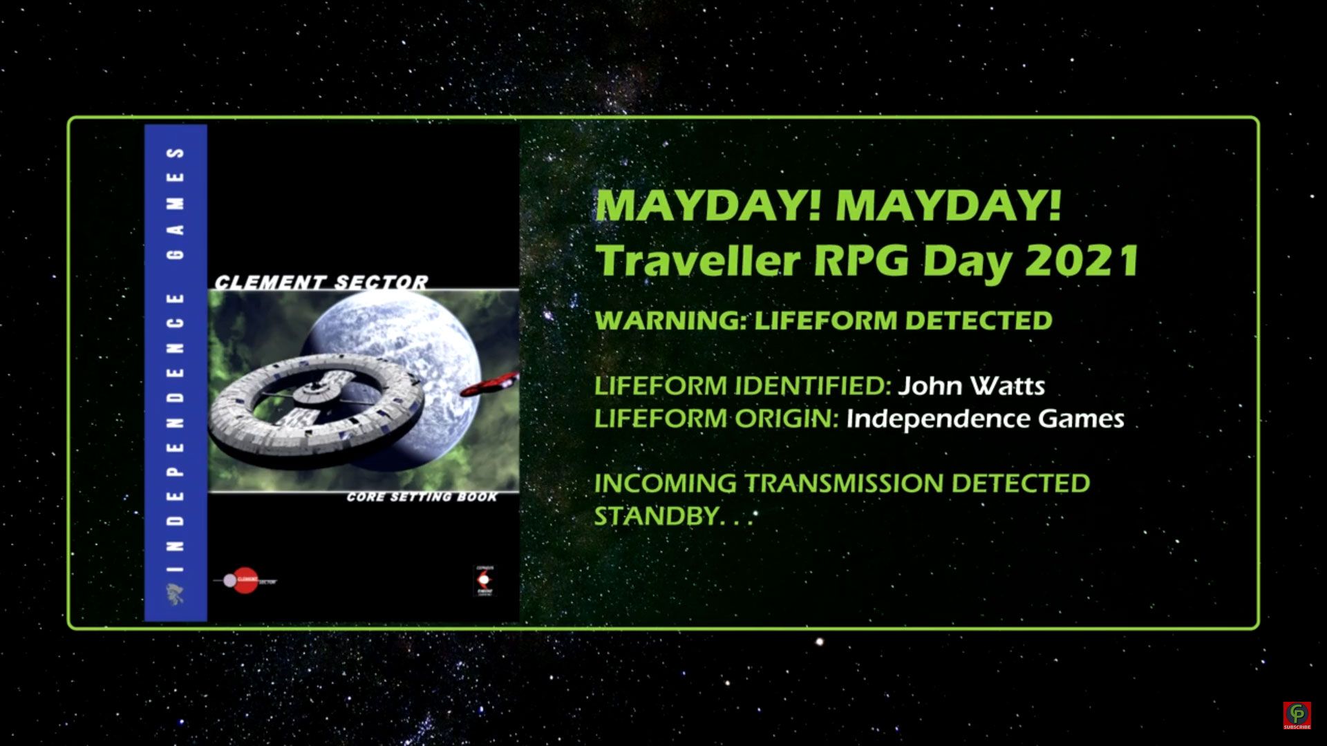 john watts of independence games Interview Traveller RPG Mayday 2021 title