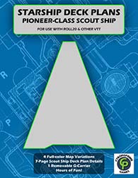 Pioneer Class Scout Ship Deck Plans For Roll20 And VTT available at cyborgprime.com and drivethrurpg