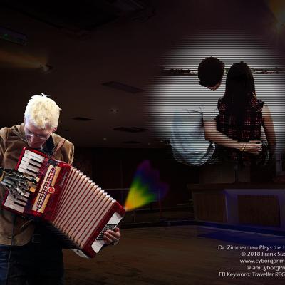 Traveller RPG Art: Playing the Holoaccordian